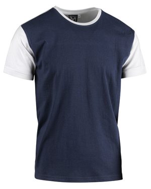 College Sottozero | T-shirt Uomo | 100% Cotone | 145/150 gr/m2 - Blu Navy+Bianco | Sottozero, M