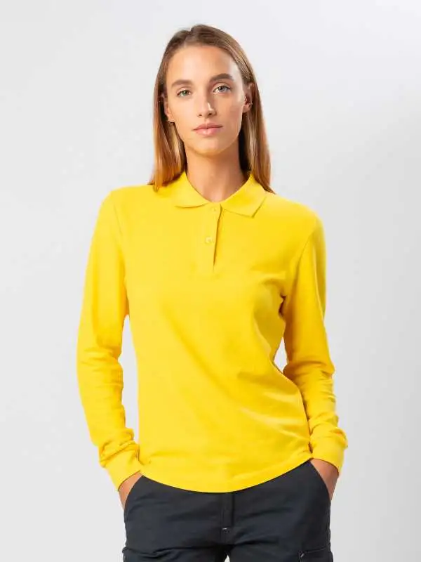 BSW210 Evolution Polo Women LS BS | Polo Donna | Manica lunga | 100% Cotone | 180 gr/m2