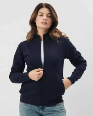 BSW334 Harlem Woman BS | Felpa Donna | Zip Intera | con Tasche | 280 gr/m2