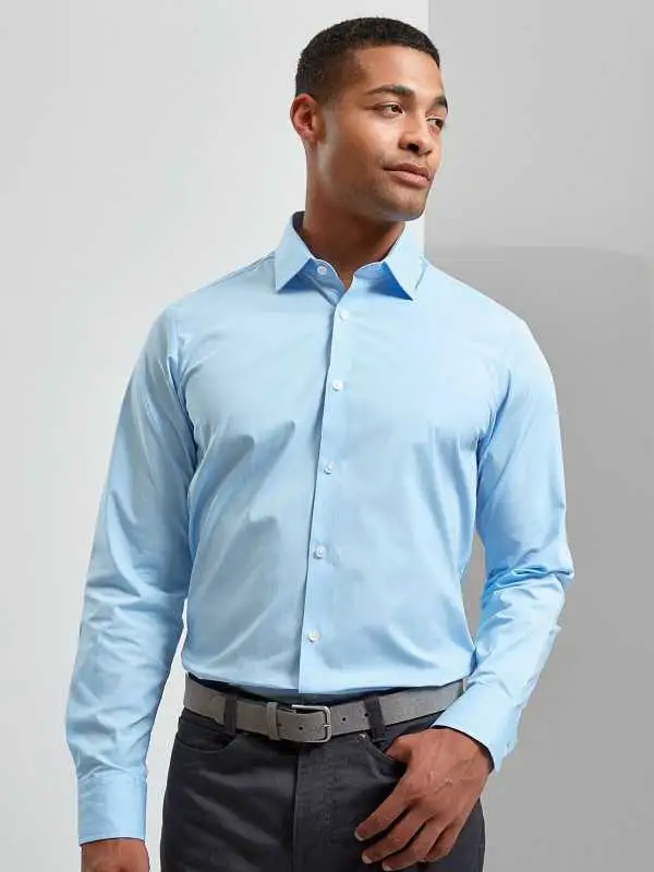 PR244 Camicia Premier | Camicia Uomo | Manica Lunga | con bottoni | Elasticizzata | 97% Cotone | 115 gr/m2