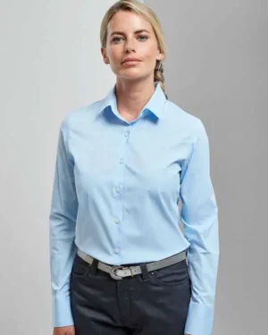 PR344 Camicia Premier | Camicia Donna | Manica Lunga | con bottoni | Elasticizzata | 97% Cotone | 115 gr/m2