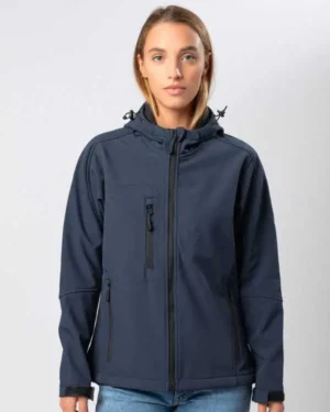 BSW552  Storm Women BS | Softshell Donna | con Zip | con Cappuccio | con Tasche | Impermeabilità 8000 mm | 340 gr/m2