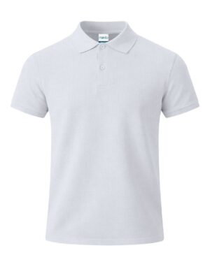 22339 Chales Uomo Makito | Polo Uomo | 100% Cotone Ring Spun | Manica Corta | Tessuto Piquè | 180 gr/m2 - 01 Bianco | Makito, S
