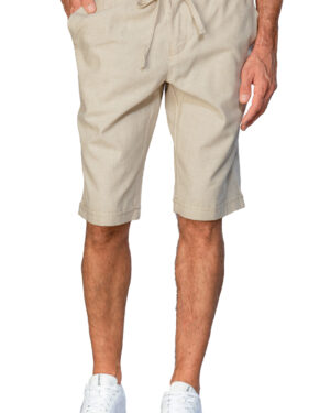 043616S Pantaloncino Slim Zip Isacco Lino | Uomo | 2 Tasche Frontali + 1 Tasca Posteriore | Chiusura con Bottoni e Zip | 120 gr/m2