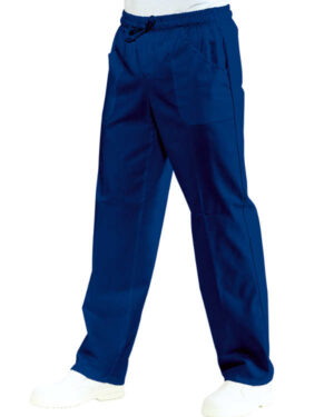 044022 Pantalone Isacco Blu | Unisex (Uomo/Donna) | 2 Tasche Frontali + 1 Tasca Posteriore | Chiusura con Elastico e Cordino | 125 gr/m2