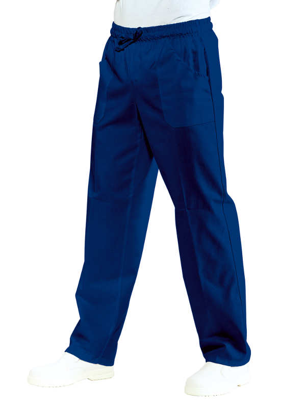 044022 Pantalone Isacco Blu | Unisex (Uomo/Donna) | 2 Tasche Frontali + 1 Tasca Posteriore | Chiusura con Elastico e Cordino | 125 gr/m2