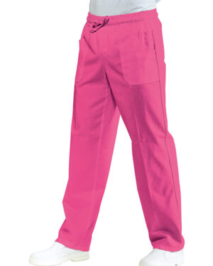 044060 Pantalone Isacco Fuxia | Unisex (Uomo/Donna) | 2 Tasche Frontali + 1 Tasca Posteriore | Chiusura con Elastico e Cordino | 125 gr/m2