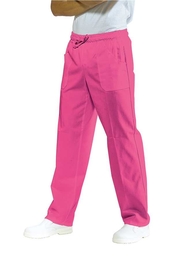 044060 Pantalone Isacco Fuxia | Unisex (Uomo/Donna) | 2 Tasche Frontali + 1 Tasca Posteriore | Chiusura con Elastico e Cordino | 125 gr/m2