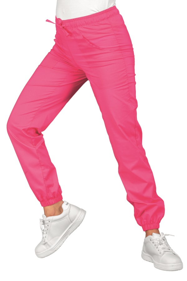 044060 Pantalone Isacco Fuxia | Unisex (Uomo/Donna) | 2 Tasche Frontali + 1 Tasca Posteriore | Chiusura con Elastico e Cordino | 125 gr/m2 - immagine 2