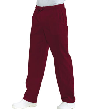 044203 Pantalone Isacco Bordeaux | Unisex (uomo/Donna) | 2 Tasche Frontali + 1 Tasca Posteriore | Chiusura con Elastico e Cordino | 125 gr/m2