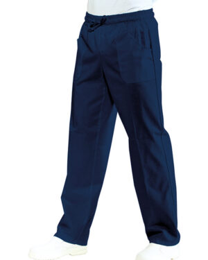 044402 Pantalone Isacco Blu | Unisex (Uomo|Donna) | 100% Cotone | 2 Tasche Frontali + 1 Tasca Posteriore | Chiusura con Elastico e Cordino | 185 gr/m2