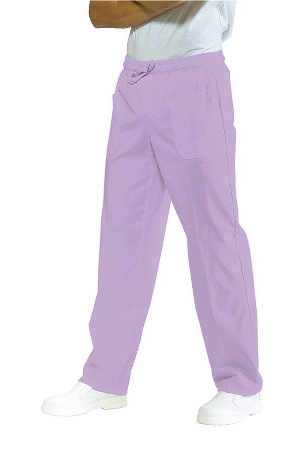 044427 Pantalone Isacco Lilla | Unisex (Uomo|Donna) | 100% Cotone | 2 Tasche Frontali + 1 Tasca Posteriore | Chiusura con Elastico e Cordino | 185 gr/m2