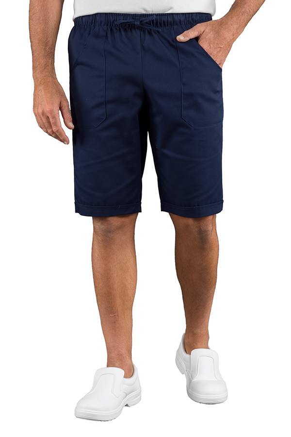 044602S Pantaloncino Short Isacco Blu | Uomo | 2 Tasche Frontali + 1 Tasca Posteriore | Chiusura con Elastico e Cordino | 195 gr/m2