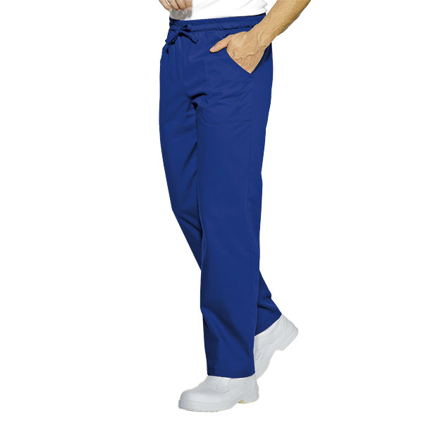 044606 Pantalone Isacco Blu Cina | Unisex (Uomo/Donna) | 2 Tasche Frontali + 1 Tasca Posteriore | Chiusura con Elastico e Cordino | 195 gr/m2