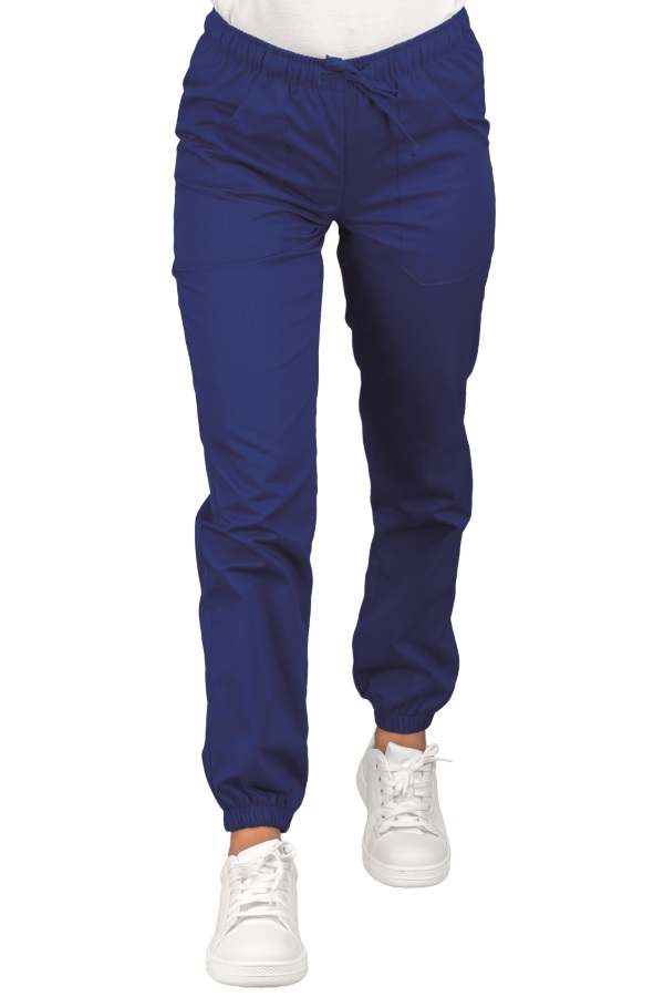 044606 Pantalone Isacco Blu Cina | Unisex (Uomo/Donna) | 2 Tasche Frontali + 1 Tasca Posteriore | Chiusura con Elastico e Cordino | 195 gr/m2 - immagine 2