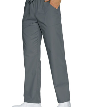 044612 Pantalone Isacco Grigio | Unisex (Uomo/Donna) | 2 Tasche Frontali + 1 Tasca Posteriore | Chiusura con Elastico e Cordino | 195 gr/m2