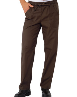 044617 Pantalone Isacco Cacao | Unisex (Uomo/Donna) | 2 Tasche Frontali + 1 Tasca Posteriore | Chiusura con Elastico e Cordino | 195 gr/m2