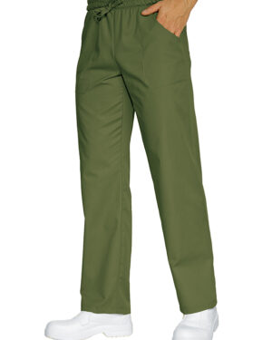 044634 Pantalone Isacco Militare | Unisex (Uomo/Donna) | 2 Tasche Frontali + 1 Tasca Posteriore | Chiusura con Elastico e Cordino | 195 gr/m2