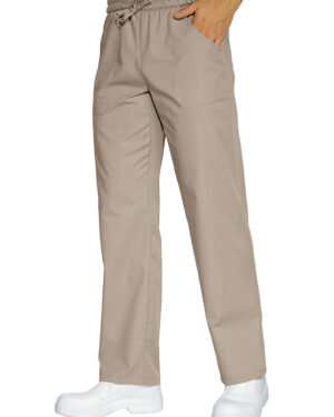 044635 Pantalone Isacco Tortora | Unisex (Uomo/Donna) | 2 Tasche Frontali + 1 Tasca Posteriore | Chiusura con Elastico e Cordino | 195 gr/m2