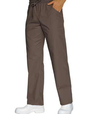 044636 Pantalone Isacco Fango | Unisex (Uomo/Donna) | 2 Tasche Frontali + 1 Tasca Posteriore | Chiusura con Elastico e Cordino | 195 gr/m2