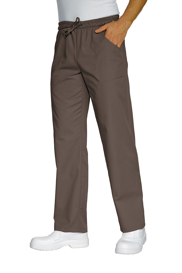 044636 Pantalone Isacco Fango | Unisex (Uomo/Donna) | 2 Tasche Frontali + 1 Tasca Posteriore | Chiusura con Elastico e Cordino | 195 gr/m2