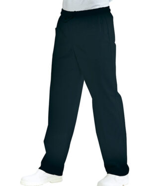 044701 Pantalone Isacco Nero | Unisex (uomo/Donna) | 2 Tasche Frontali + 1 Tasca Posteriore | Chiusura con Elastico e Cordino | 125 gr/m2