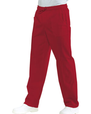 044703 Pantalone Isacco Vermiglio | Unisex (uomo/Donna) | 2 Tasche Frontali + 1 Tasca Posteriore | Chiusura con Elastico e Cordino | 125 gr/m2