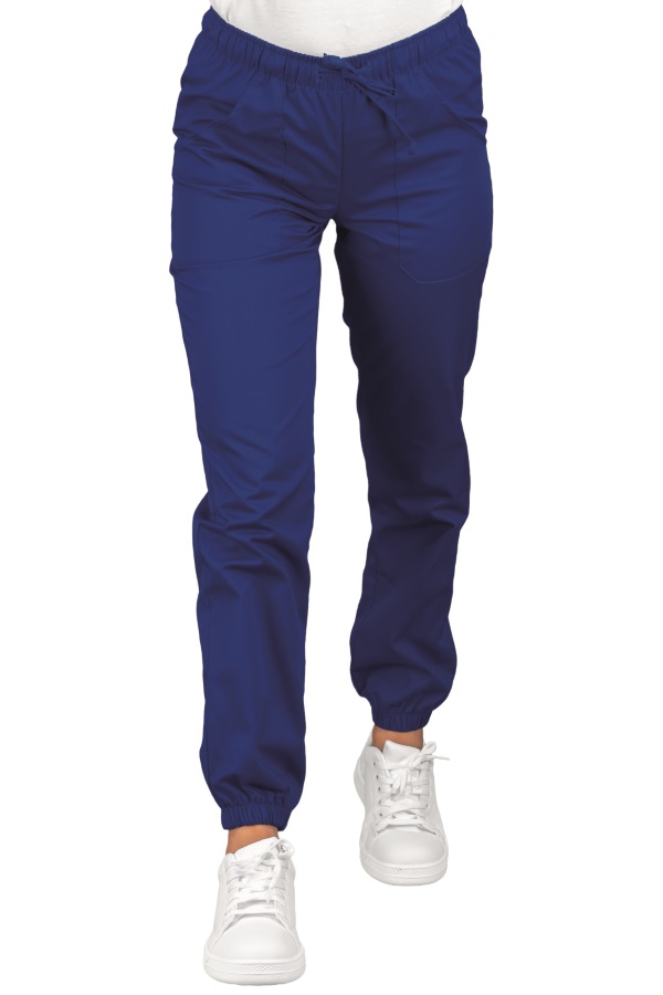 044706 Pantalone Isacco Blu Cina | Unisex (Uomo/Donna) | 2 Tasche Frontali + 1 Tasca Posteriore | Chiusura con Elastico e Cordino | 125 gr/m2 - immagine 2