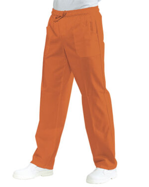 0447011 Pantalone Isacco Corallo | Unisex (uomo/Donna) | 2 Tasche Frontali + 1 Tasca Posteriore | Chiusura con Elastico e Cordino | 125 gr/m2