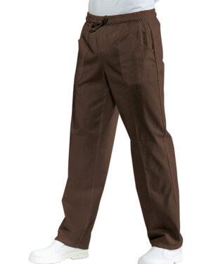 044717 Pantalone Isacco Cacao | Unisex (Uomo/Donna) | 2 Tasche Frontali + 1 Tasca Posteriore | Chiusura con Elastico e Cordino | 115 gr/m2