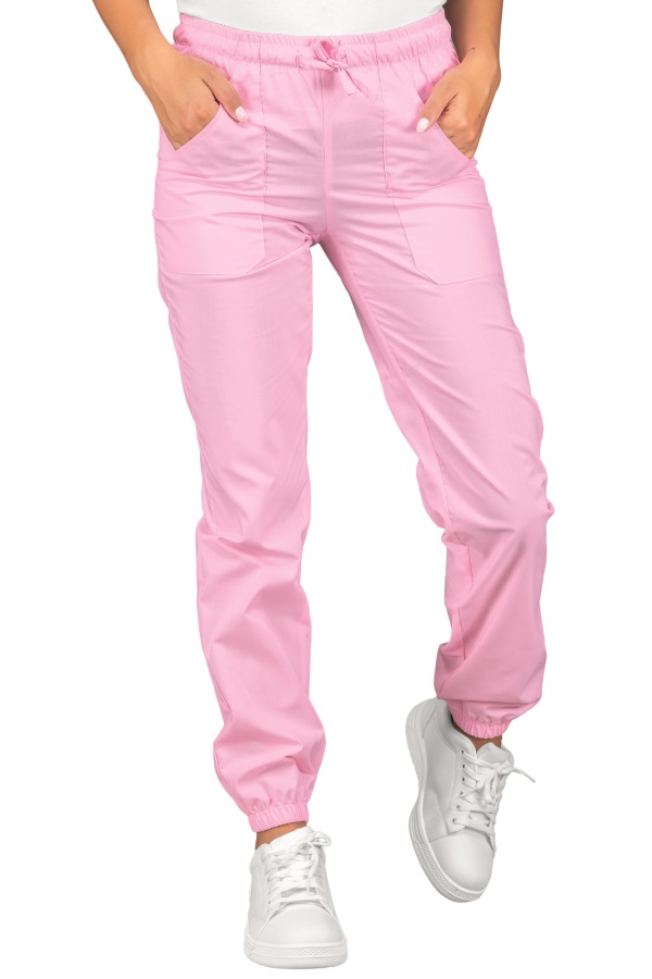 044723 Pantalone Isacco Rosa | Unisex (Uomo/Donna) | 2 Tasche Frontali + 1 Tasca Posteriore | Chiusura con Elastico e Cordino | 125 gr/m2 - immagine 2