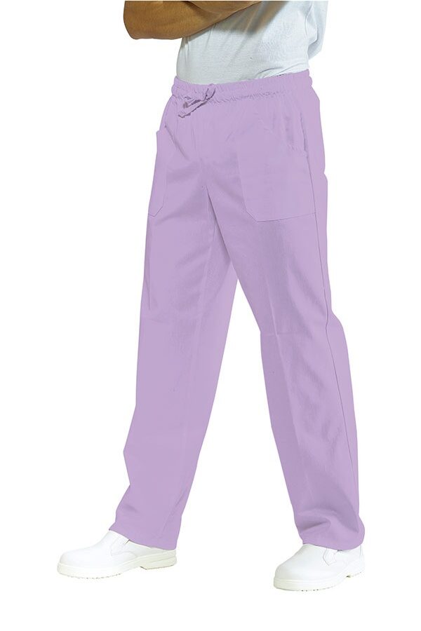 044727 Pantalone Isacco Lilla | Unisex (Uomo/Donna) | 2 Tasche Frontali + 1 Tasca Posteriore | Chiusura con Elastico e Cordino | 125 gr/m2