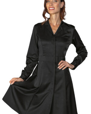 007101 Abitino Mayflower Tecnostretch Nero Isacco | Donna | Atimacchia | Bottoni a Pressione | 145 gr/m2