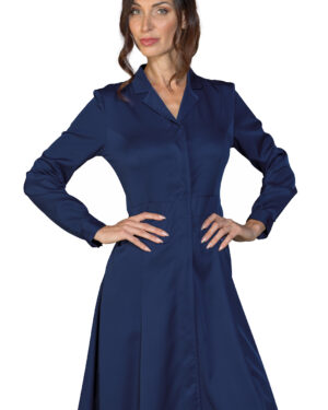 007102 Abitino Mayflower Tecnostretch Blu Isacco | Donna | Atimacchia | Bottoni a Pressione | 145 gr/m2