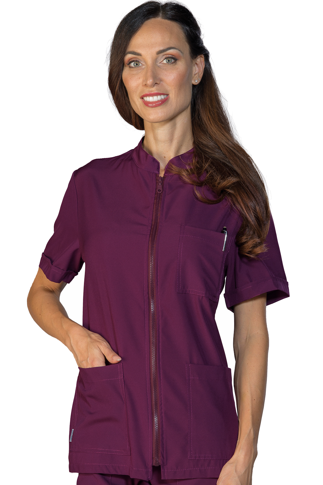 036209 Casacca Samarcanda Tecnostretch Porpora Isacco | Unisex (Uomo/Donna) | Antimacchia | 145 gr/m2 - immagine 2