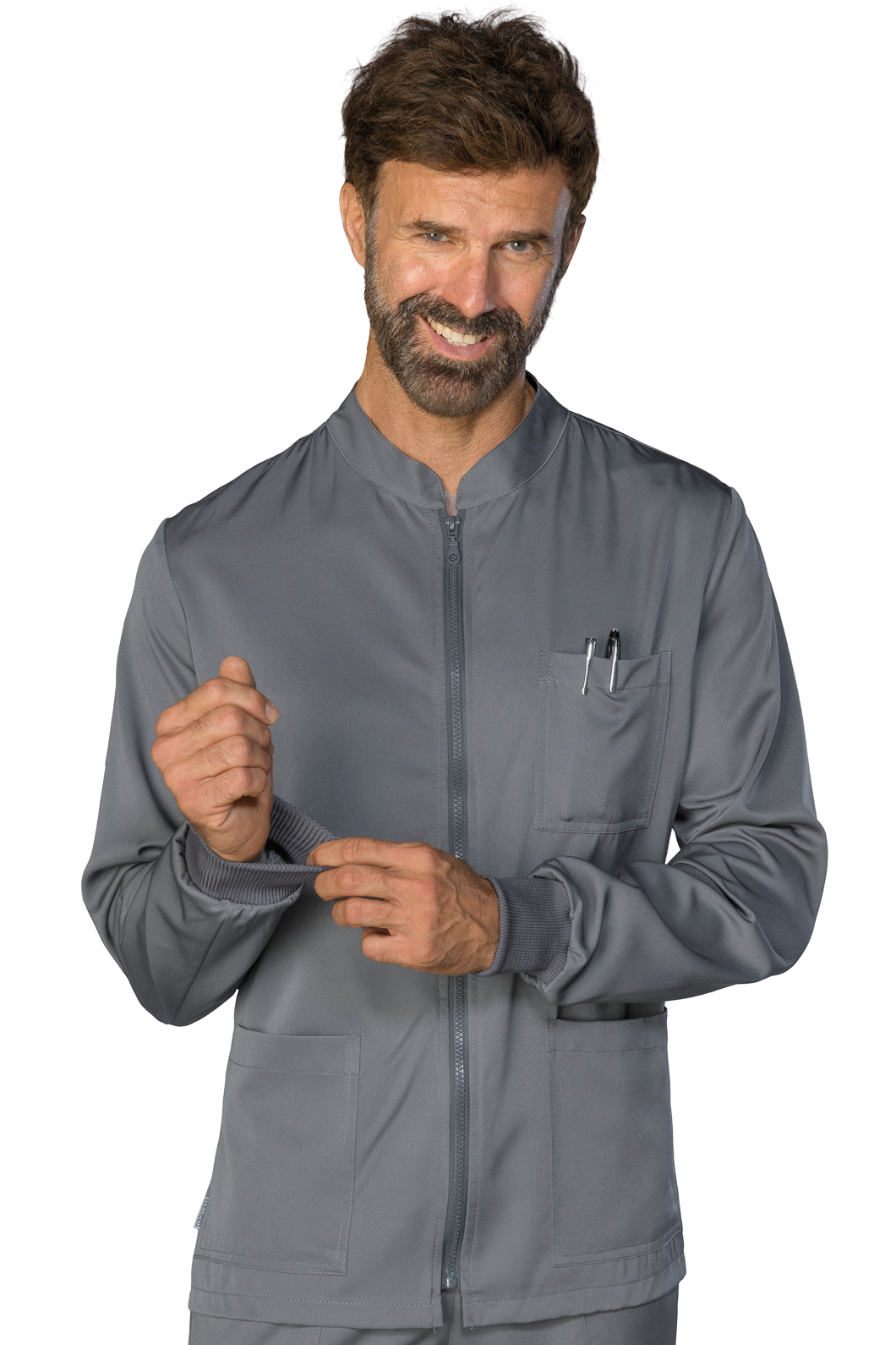 036212 Casacca Samarcanda Tecnostretch Grigio Isacco | Unisex (Uomo/Donna) | Antimacchia | 145 gr/m2 - immagine 3