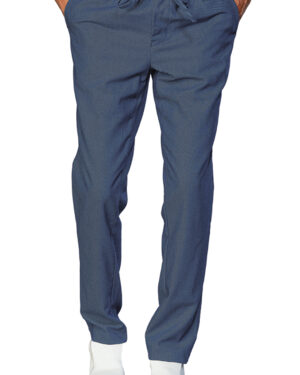 043677 Pantalone Slim Zip Jeans Isacco | Unisex (Uomo/Donna) | 100% Cotone | 2 Tasche Laterali + 1 Posteriore | Chiusura con Elastico e Cordino | 220 gr/m2