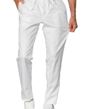 043679 Pantalone Slim Zip Super Stretch Isacco | Unisex (Uomo/Donna) | 97% Cotone | 2 Tasche Frontali + 1 Posteriore | Chiusura con Elastico e Cordino | 210 gr/m2