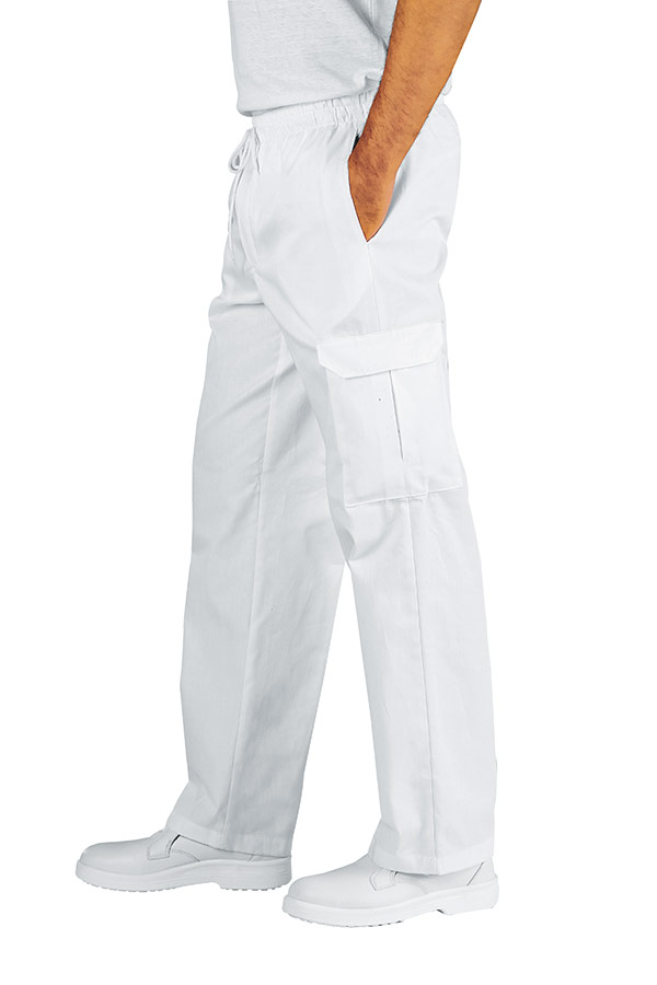 044110 Pantachef Nero Isacco | Unisex (Uomo/Donna) | Multitasche | Chiusura con Elastico e Cordino | 190 gr/m2