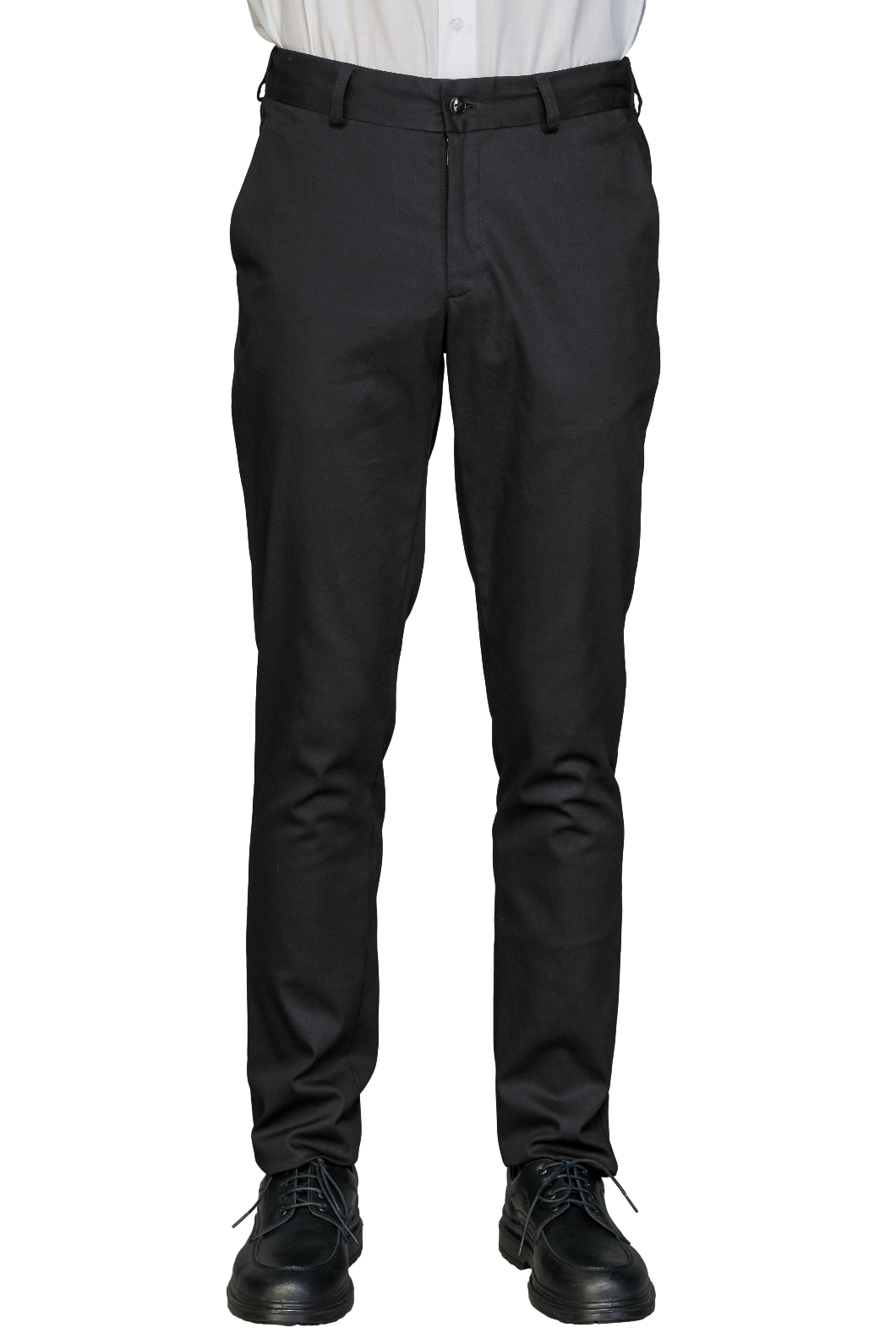 063679 Pantalone Seattle Super Stretch Nero Isacco | Unisex (Uomo/Donna) | 97% Cotone | Cintura Dietro con Elastico Extra Comoda | 2 Tasche Laterali + 1 Posteriore | Chiusura con Bottone | 210 gr/m2