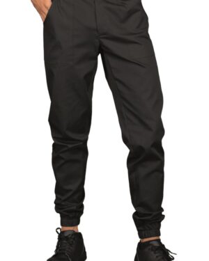 064601F Pantalone Richmond Super Stretch Nero Isacco | Uomo | 97% Cotone | Cintura Elastica in Spugna Tergisudore | 2 Tasche Frontali + 2 Tasche Posteriori | 210 gr/m2
